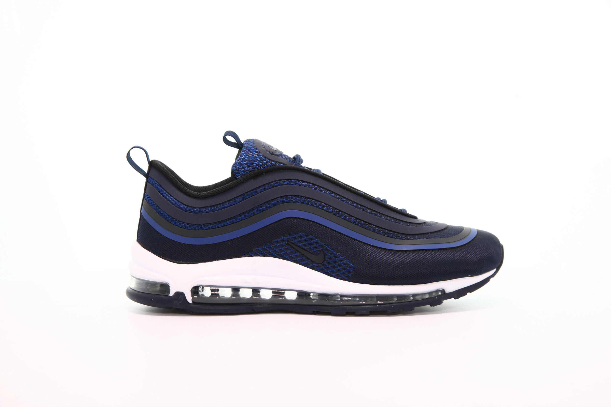 Obsidian Nike Air Max 97 Ultra Trainers In White And Blue Nike Air